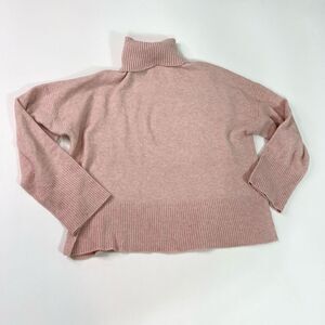 J.Crew Pullover Sweater Womens Medium Pink Merino Wool Alpaca Turtle Neck
